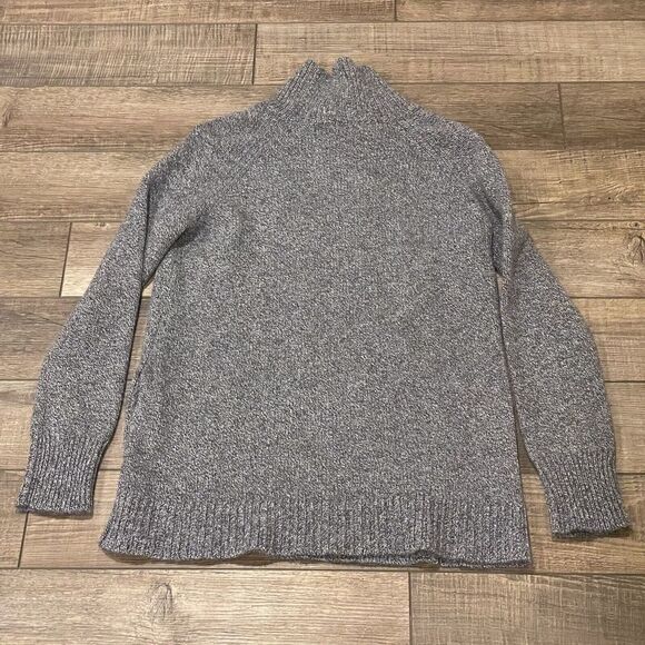 Garnet Hill 100% Cashmere Pullover Sweater Gray Mock/Turtleneck Womens Size XS - Picture 7 of 10